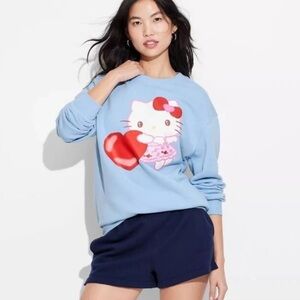 Hello Kitty Light Blue Pullover with Red Heart